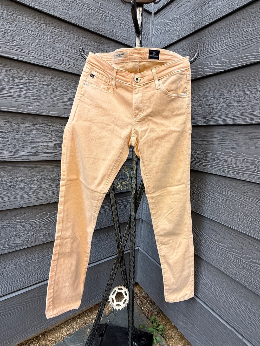 AG Adriano Goldschmied The Legging Ankle Super Skinny Jeans 26 Peach